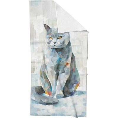 Takoy HT-00526 Rýchloschnúca osuška maľovaná mačka 80 x 160 cm