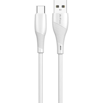 DeTech Кабел за данни DeTech DE-44C2, Type-C, 2.0m, Бял - 40269