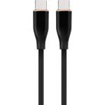 Gembird CC-USB2S-CMCM-1.5M-BK Премиум силиконов кабел за зареждане и пренос на данни Type-C с Power Delivery (PD), 1, 5 м, черен (CC-USB2S-CMCM-1.5M-BK)