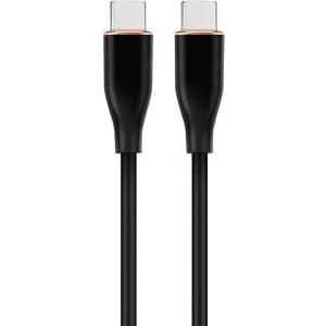 Gembird CC-USB2S-CMCM-1.5M-BK Премиум силиконов кабел за зареждане и пренос на данни Type-C с Power Delivery (PD), 1, 5 м, черен (CC-USB2S-CMCM-1.5M-BK)