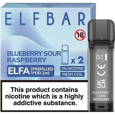 Elf Bar Elfa Pod cartridge 2Pack Blueberry Sour Raspberry 20 mg