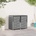 vidaXL Съхранение на контейнер for 2 Bins 240L Неръждаема стомана Сиво (3422243)