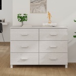 vidaXL Сайдборд HAMAR, бял, 113x40x80 см, борово дърво масив (340449)