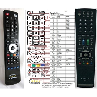 Diaľkový ovládač Sharp GA825WJSA