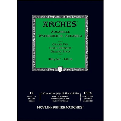 Arches Skicák v lepenej väzbe 29,7 x 42 cm 300g 12 listov CP