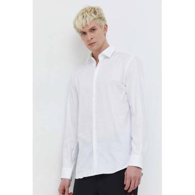 Hugo pánska bavlnená košeľa slim s klasickým golierom biela 50508268