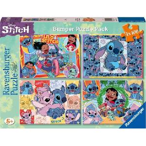 Ravensburger Пъзел Ravensburger от 4 х 100 части - Стич (5731) - ozone