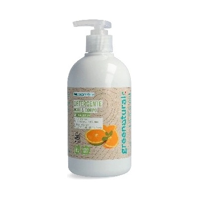 Greenatural tekuté mýdlo na tělo a ruce máta a pomeranč BIO 500 ml