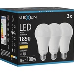 Mexen Nova 3x LED крушка E27, A70, 18W, Топла - 3000K, 1890 lm - L100-E27-1830-01x03 (L100-E27-1830-01x03)
