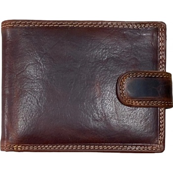 Pragati Fashion Pánská kožená peněženka s přezkou brown RFID secure
