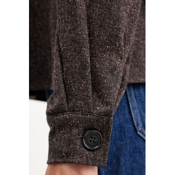 Patrizia Pepe Блуза Patrizia Pepe дамска в кафяво с изчистен дизайн 2C1657 A646 (2C1657.A646)