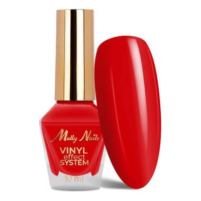Molly Nails Fire Red 10 ml – klasický červený lak na nechty Vinyl Effect