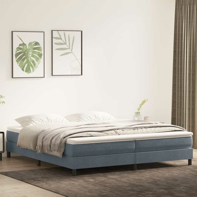 vidaXL Postel Boxspring bez matrace tmavě šedá samet