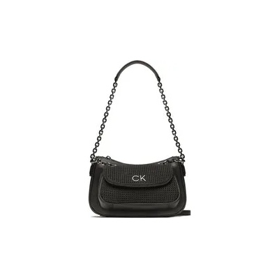 Calvin Klein Дамска чанта Re-Lock Dbl Shoulder Bag Perf K60K610620 Черен (Re-Lock Dbl Shoulder Bag Perf K60K610620)