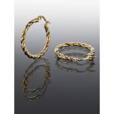 Prosperk Masivní kruhové náušnice z chirurgické oceli zlaté S3019