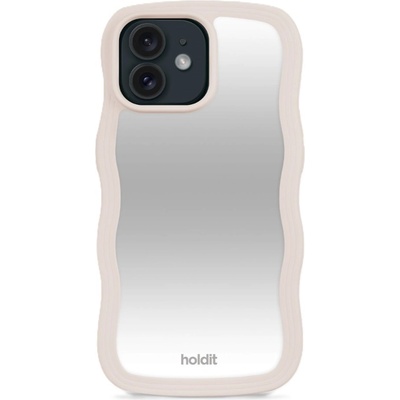 Holdit Гръб Holdit Wavy Case за iPhone 12/12 Pro - Light Beige/Mirror