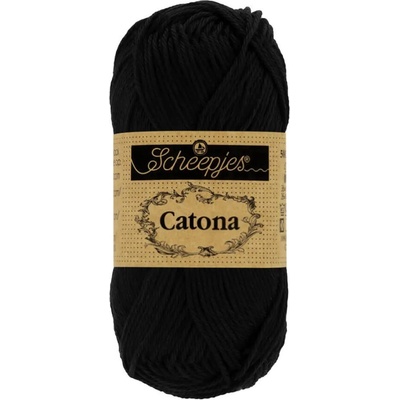 Scheepjes Catona Farba: 110 Jet black