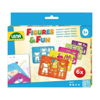 Lena Kresliace šablóny figúrky a zábava 6 ks