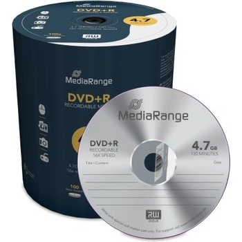Mediarange DVD+R 4,7GB 16x, printable, spindle, 100ks (MR414)