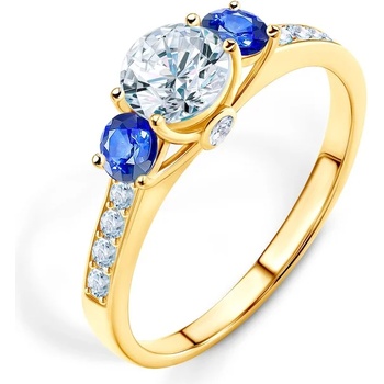 Image 1 of SAVICKI Годежен пръстен Dream: злато, бял сапфир