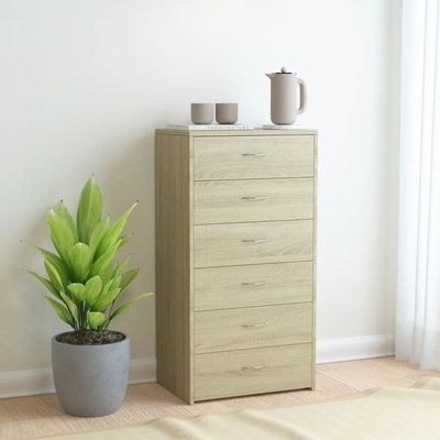 vidaXL 11461.800669 příborník se 6 zásuvkami 50 x 34 x 96 cm kompozit