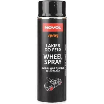 NOVOL SPRAY WHEEL - Čierny lak na disky v spreji 500ml