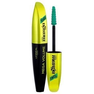 L'Oréal Спирала за мигли L'Oreal Mega Volume Miss Manga Punky, за дължина и обем, Зелен цвят, 8 ml