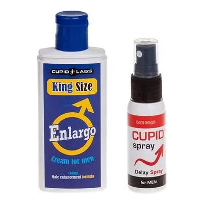 CUPID LABS Задържащ спрей за мъже Cupid Spray + Крем за уголемяване на пениса Enlargo