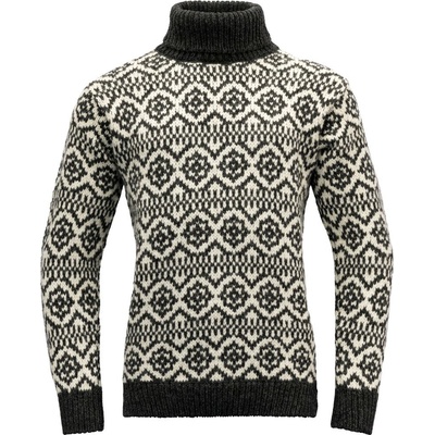 Devold Hoddevik Wool High Neck Anthracite/Offwhite