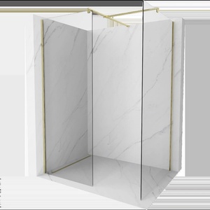 Mexen Kioto стенна преграда за душ Walk-in 100 x 85 см, прозрачна, златна - 800-100-202-50-00-085 (800-100-202-50-00-085)