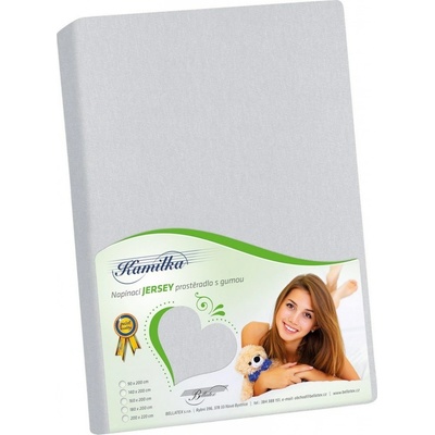 Bellatex prostěradlo napínací Kamilka jersey světle šedé 100x200