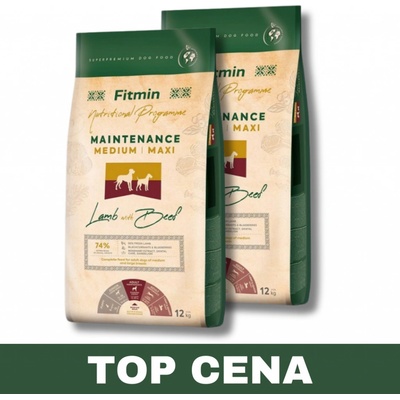 Fitmin Dog Medium Maxi Maintenance Lamb & Beef 2 x 12 kg