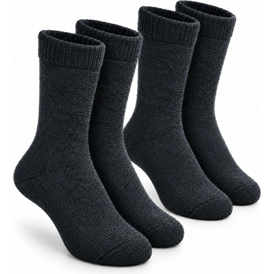 Sox dámske teplé bavlnené ponožky s jemným lemom 2 páry Antracit