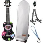 Mahalo Heart Premium SET Heart Black Сопрано укулеле (MA1HE-BK-PREMIUM-SET)