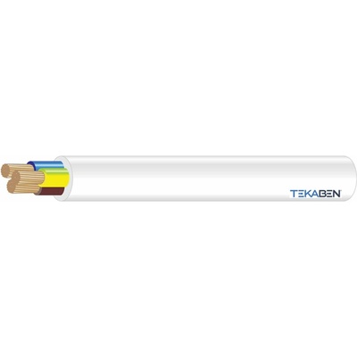 Tekaben H03VV-F 3x 0,75 mm² bílý 5 m