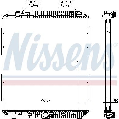 NISSENS 67164 Chladič, chlazení motoru (67164)