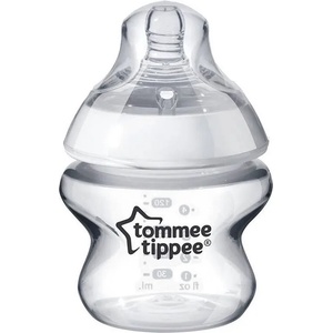 Tommee Tippee Бебешко стъклено шише Tommee Tippee Easi Vent - 150 ml, с биберон 1 капка (TT.0015) - baby