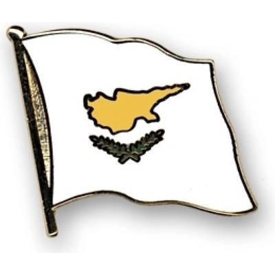 Odznak (pins) 20mm vlajka Cyprus - farebný