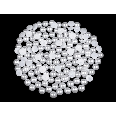 Kabošony / půlperle / perly k nalepení Ø9 mm bílá 10 g