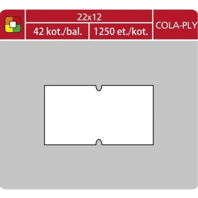 Etikety 22x12 pre 2212 cenovka biela RE221210