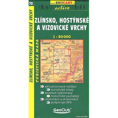 č.70-Turistická mapa 1:50 ST 70 Zlínsko Hostýnské a Viz.vrchy