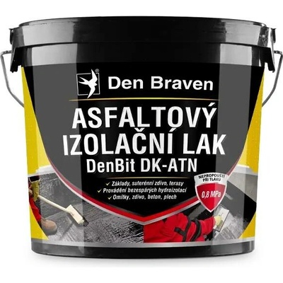 Den Braven DenBit DK-ATN – Asfaltový izolační lak Černá Kbelík 4,5 kg