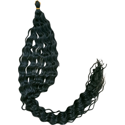 Ariel brčky vlnité Crochet Braids Deep Twist #1B: 75cm 100g