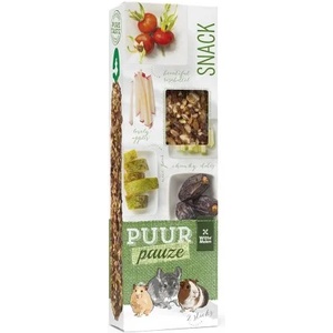 Witte molen PUUR Pauze Sticks - крекери с круши, фурми и шипки за гризачи, морски свинчета, чинчили и хамстери 180 гр, 2 броя, Witte Molen, Холандия - 654921