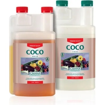 CANNA Coco Nutrient Part A and B 1L - минерален тор за растеж и цъфтеж в кокос