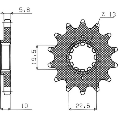 reťazové koliesko SUN32315, SUNSTAR (15 zubov) BETA, SUZUKI