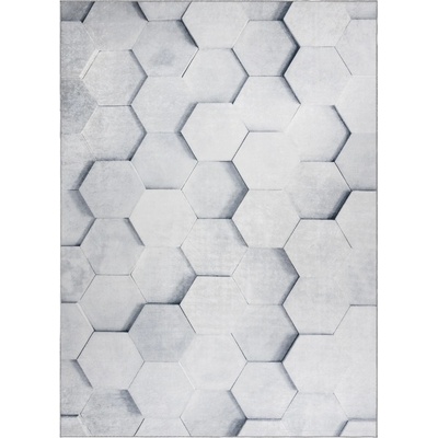 Dywany Łuszczów Andre Hexagon 3D 1180 Šedá