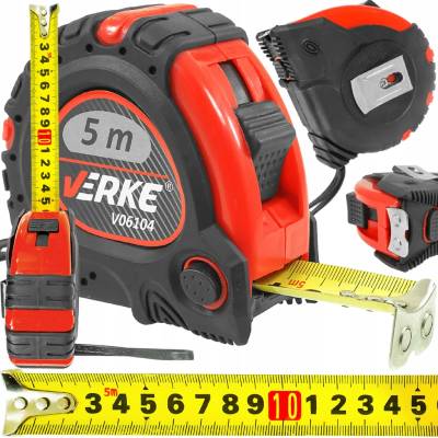 Verke Metr svinovací 5m x 24mm žlutý V06104