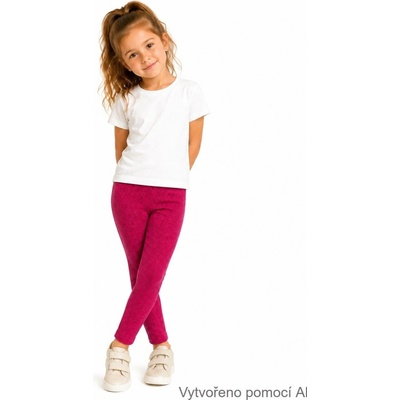 dosupliku Dívčí legíny potisk jeans růžová