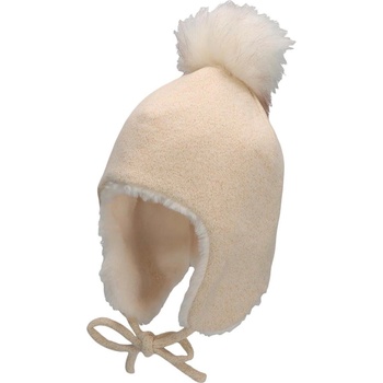 Image 1 of Sterntaler Детска зимна шапка с помпон Sterntaler - За момичета, 47 cm, 9-12 м, eкрю (4412232-904)